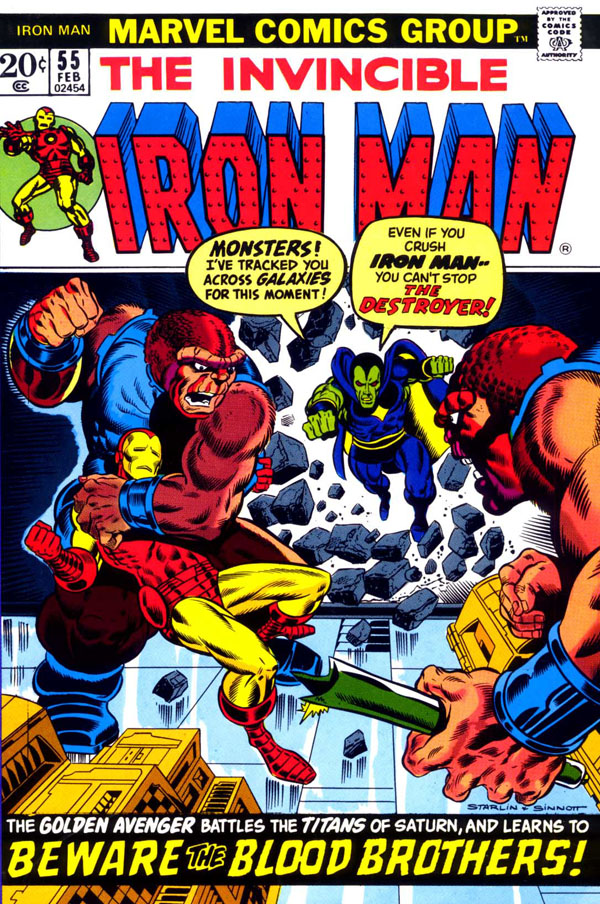 First Appearance of Thanos And Drax The Destroyer in Marvel Comics Iron Man v1 #55  