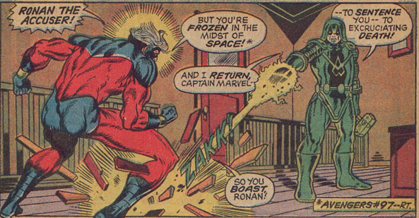 Ronan the Accuser Attacks Captain Marvel
