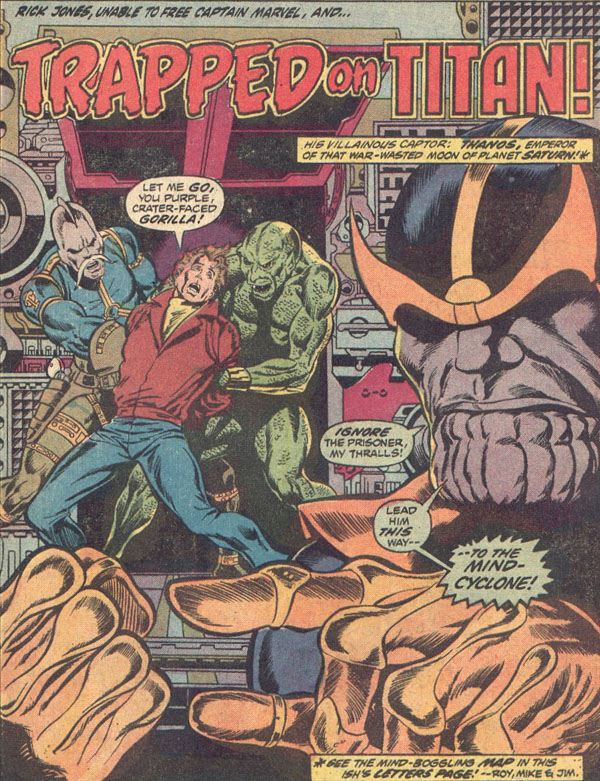 Thanos Holds Rick Jones Captive