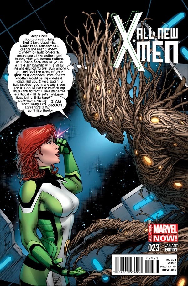 Groot in New X-Men #23 is Translated by Jean Grey