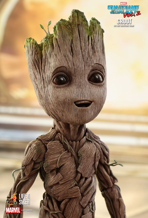 26cm tall  Baby Groot figure from Hot Toys. Guardians of the Galaxy Vol.2 full size replica.