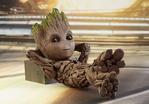 Detailed likeness of Groot in Marvel Studios’ Guardians of the Galaxy Vol. 2