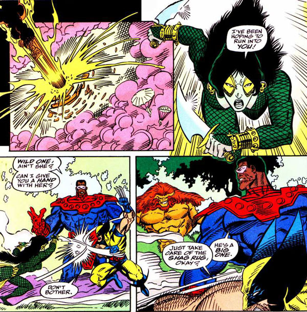 Gamora takes on Wolverine