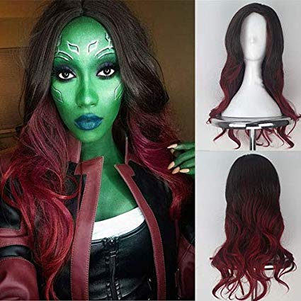 Gamora Cosplay Wig : Guardians of The Galaxy Gamora Cosplay Wig
