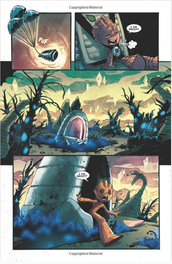 Groot lands in strange planet in I Am Groot Comic Book