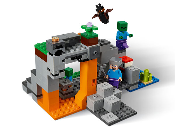 Battle a zombie and a baby zombie, and mine for coal in The Zombie Cave by LEGO Minecraft