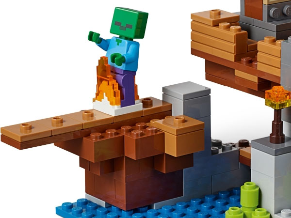 LEGO Minecraft Zombie Minifigure Walking the gangplank