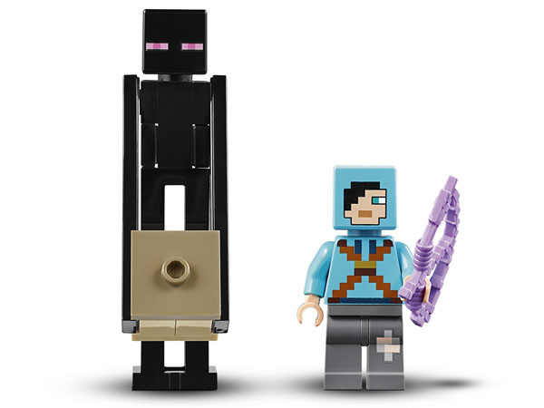 Dragon Slayer minifigure and Enderman figure