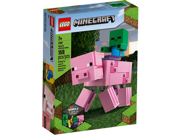 LEGO 21157 Minecraft BigFig Pig with Baby Zombie Box