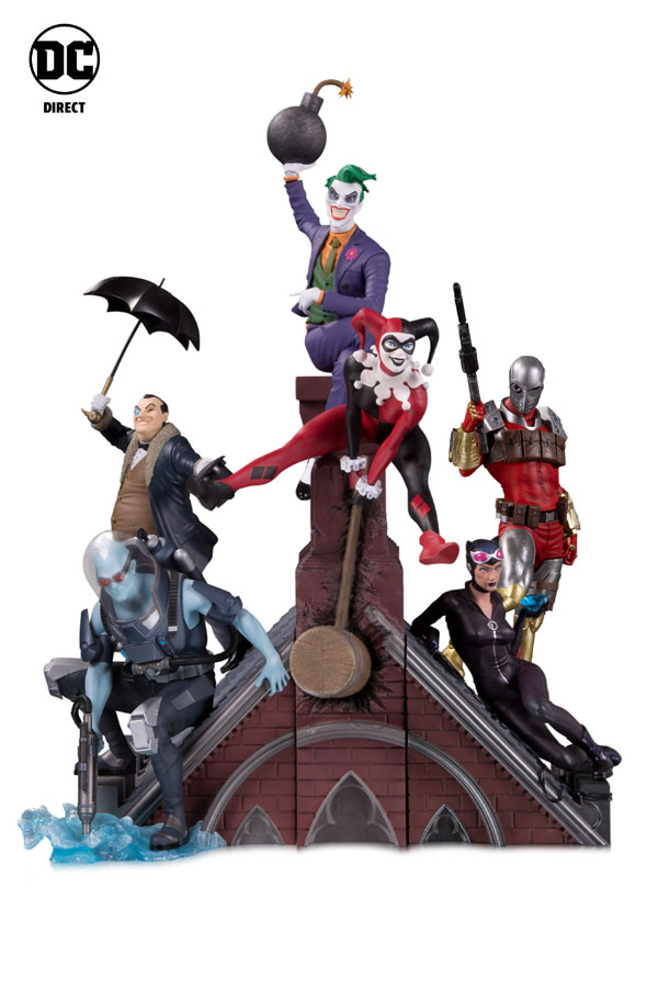Complete Rogues Gallery Statue includes Joker, Penguin, Catwoman, Mr. Freeze. Harley Quinn and Deadshot