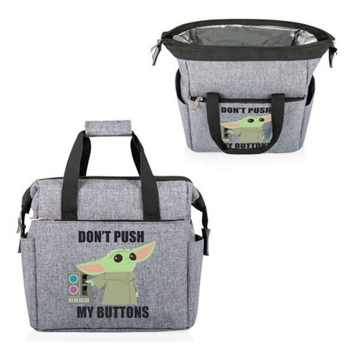 Star Wars: The Mandalorian The Child Don't Push My Buttons Gray OTG Lunch Cooler