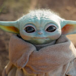 Star Wars Baby Yoda Life Size Figure close up 2