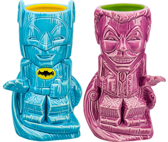 1966 Batman and Joker Tiki Mugs by Beeline Creative Geeki Tikis