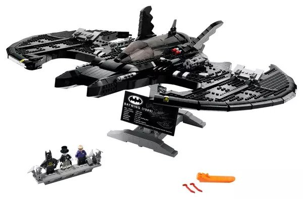 1989 LEGO Batwing 76161 with Minifigures: Batman, The Joker and a Boombox Goon