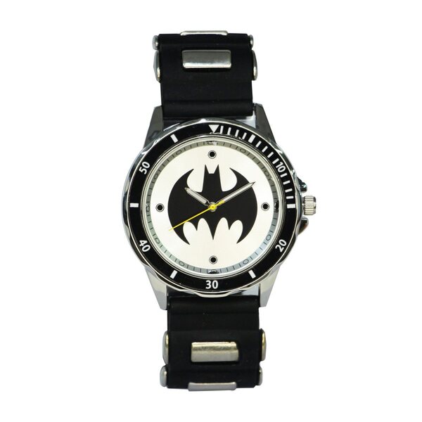 Batman Black Stainles Steel Watch by Accutime