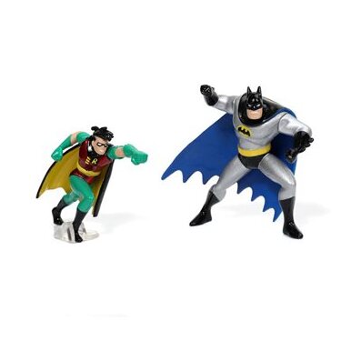 The Animated Series Batman, Robin /4-Inch MetalFigs Diorama Set by Jada Toys