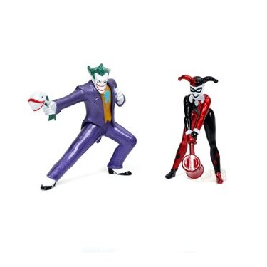 The Animated Series Joker, Harley Quinn 3/4-Inch MetalFigs Diorama Set by Jada Toys