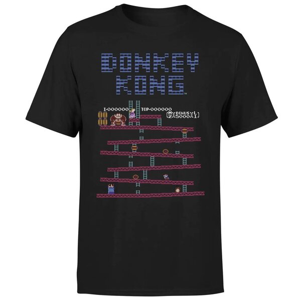 Nintendo Retro Donkey Kong Men's Black T-Shirt