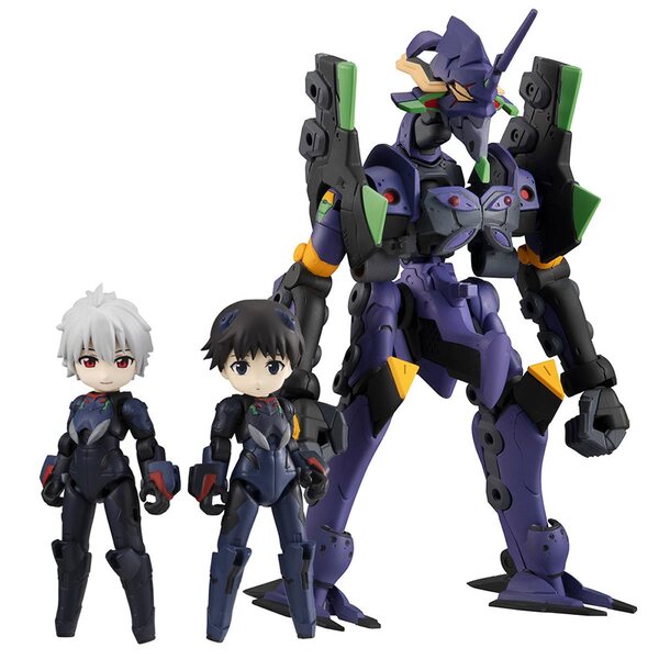EVA-13, Shinji Ikari, and Kaworu Nagisa - Rebuild of Evangelion Theatrical Edition Desktop Army Figure 3-Pack by MegaHouse