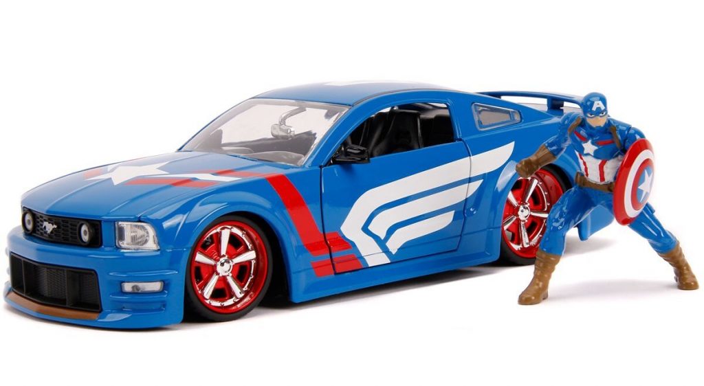 Captain America 2006 Ford Mustang GT Die-Cast Vehicle by Jada Toys