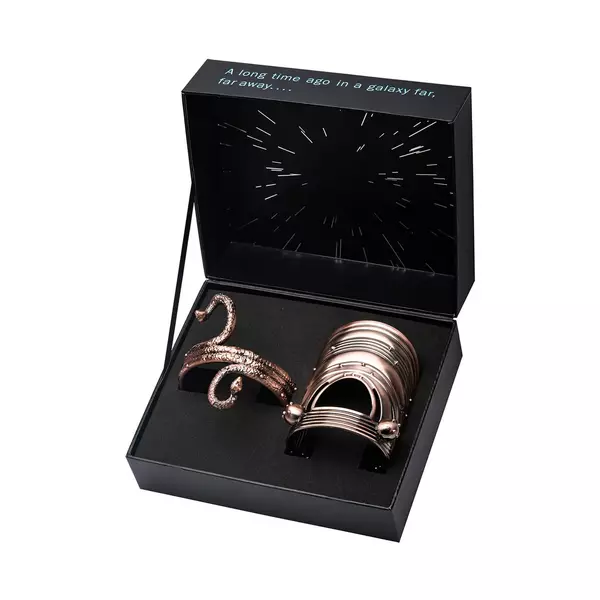 Star Wars Princess Leia Premium Gold Cuff and Bracelet Replica Set