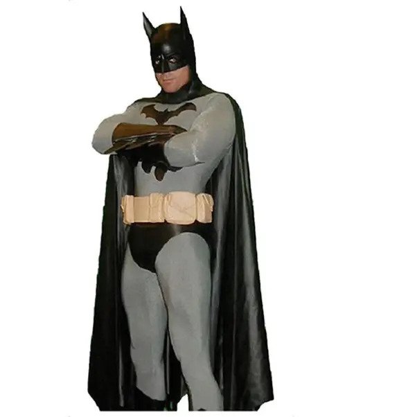 Black And Gray Batman Lycra Spandex Zentai Suit