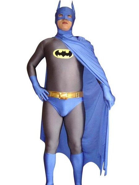 Blue Batman Lycra Spandex Zentai Suit