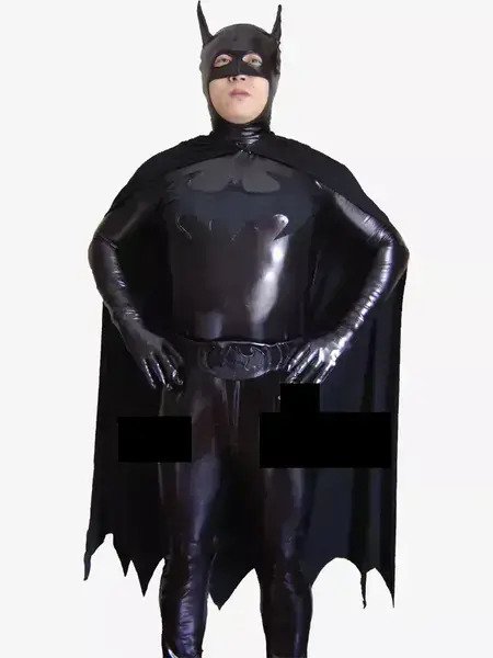 Shiny Metallic Batman Zentai Suit